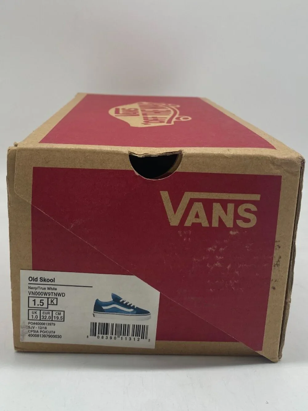 VANS OLD SKOOL NAVY/TRUE WHITE US YOUTH SIZE 1.5